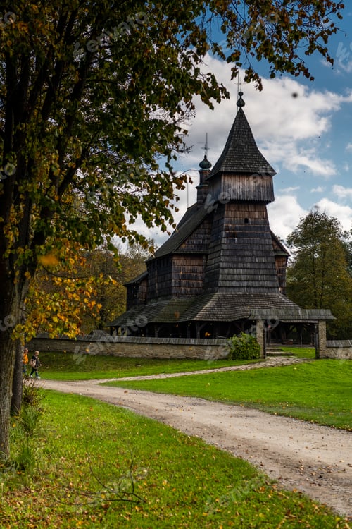 Preview: Historic Old Wooden Orthodox Church in Podkarpacie, Poland
