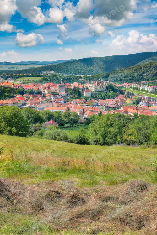 Preview: Amazing summer cityscape of medieval city Sighisoara.