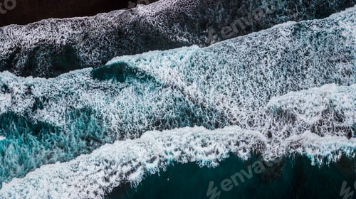 Preview: beautiful and bigs blue and green waves breaking - pacific or atlantic ocean