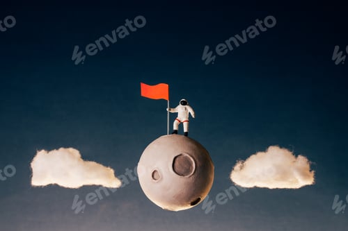 Preview: Astronaut on the Moon landscape