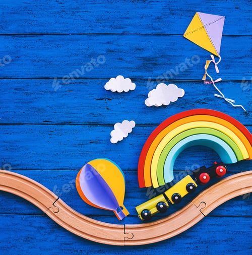 Preview: Kids background with toys
