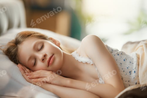 Preview: child is sleeping in the bed