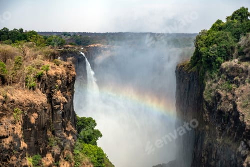 Preview: Victoria Falls, waterfall on the Zambezi River between Zambia and Zimbabwe. Africa