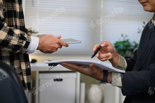Preview: Pitching series photo, Closeup man presenting and pitching business ideas at boardroom.