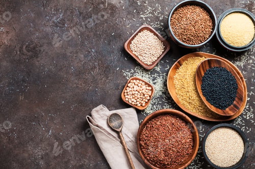 Preview: different cereals and seeds