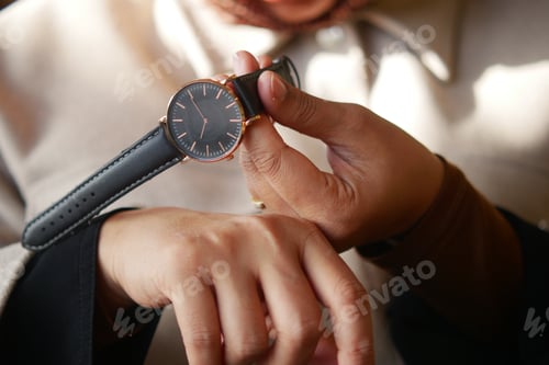 Preview: Elegant Watch and Accessories Closeup, Time Concept