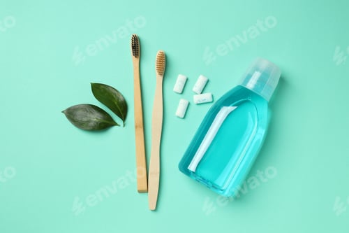 Preview: Concept of tooth or oral care, top view
