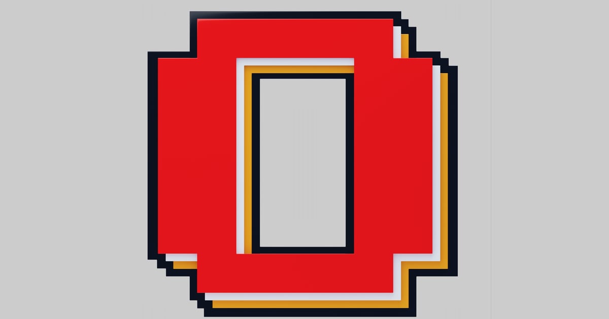 Pixel letter o logo element 3D, Incl. alphabet & company - Envato