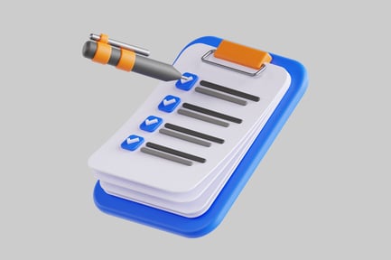 Preview: Clipboard with pen and checklist