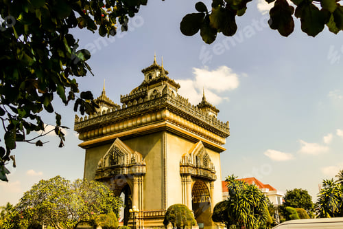 Preview: Beautiful shot of the Patuxay Monument in Vientiane, Laos