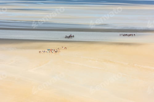 Preview: View from walls of Mont Saint Michel, France