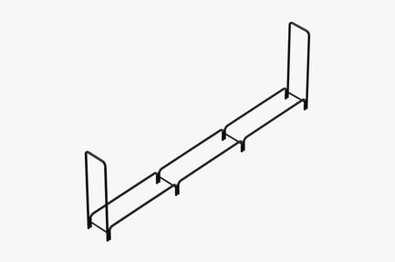 Preview: Modern Firewood Log Rack - Black Iron Finish