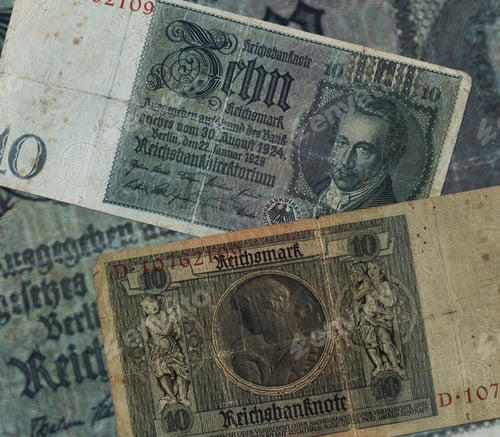 Preview: Banknotes for Weimar Republic ten Reichsmark