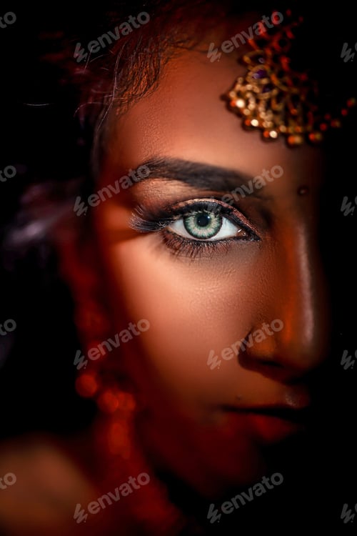 Preview: Portrait of young hot woman posing in studio