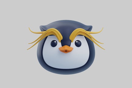 Preview: Macaroni penguin head