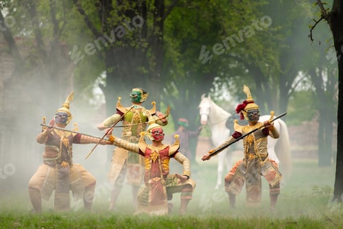 Preview: Khon, Is a classical Thai dance masked in Ramayana literature
