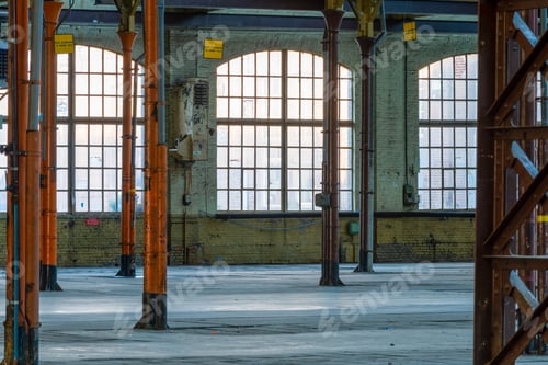 Preview: Interior of a former railway workshop in Tilburg, Netherlands