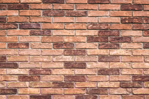 Visualização: Textura de parede de tijolo marrom, padrão arquitetônico abstrato e perfeito. Rua urbana, arte multicolorida