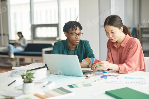 Preview: Designers choosing color for new project