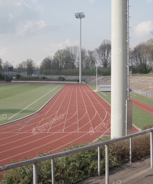 Preview: Vertical shot of an empty stadium
