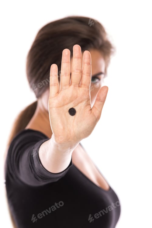 Preview: The Black Dot Campaign. Sign of domestic violence