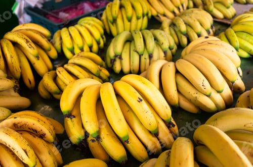 Preview: Banana Fruit Stacked On The Marketplace At Taiwan