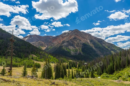 Preview: Sunshine Peak from Grizzly Gulch in the summer morning