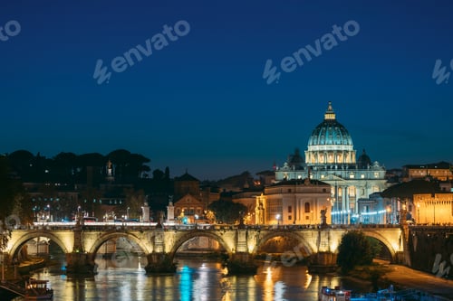 Preview: Rome, Italy. Papal Basilica Of St. Peter In The Vatican And Aeli