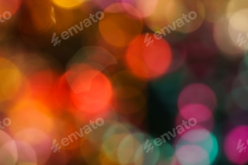 Preview: Abstract background with colorful bokeh defocused lights and creative illustration design