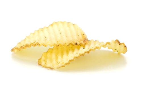 Preview: Potato chips isolated on white background