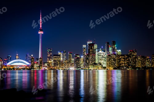 Preview: Night view of downtown Toronto, Ontario, Canada
