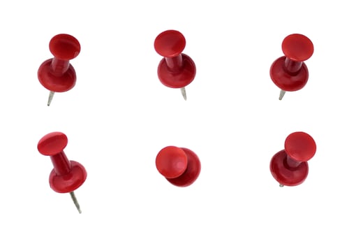 Preview: Set of paper pins isolated on white background