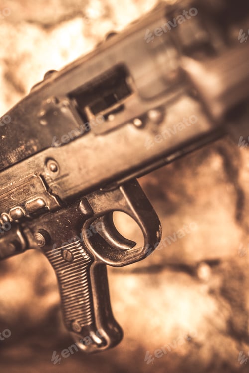 Preview: Trigger of an old disused machine gun