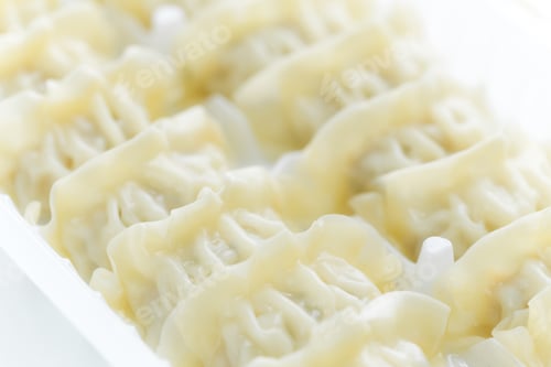 Preview: Close-up of Tasty Dumplings Ready To Cook