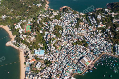 Preview: Top view of Cheung Chau island in Hong Kong