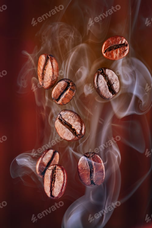Preview: Coffee beans with smoke