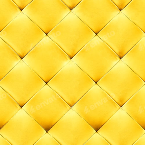 Preview: Yellow genuine leather upholstery background. Luxury pattern.