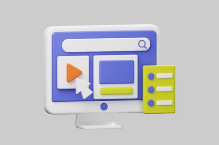 Preview: Computer monitor with blue and white screen