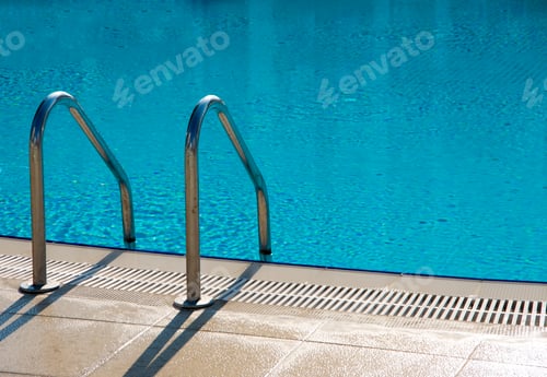 Preview: Surface of blue swimming pool,background of water in swimming pool.