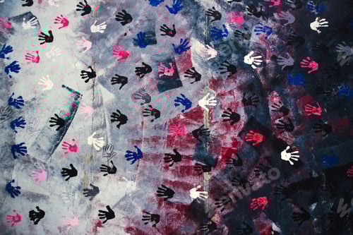 Preview: BERLIN, GERMANY - APRIL 05, 2016: Different graffiti on the Berlin Wall