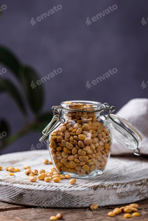 Preview: Soy bean in glass jar