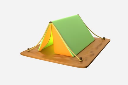 Preview: Dome Tent Eco 3D Illustration