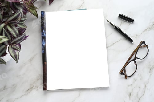 Preview: Blank magazine page for mock up text overlay