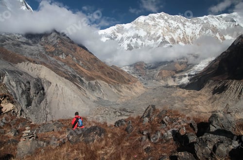 Preview: Annapurna basic camp. Nepal. Himalaya. Beautiful day.
