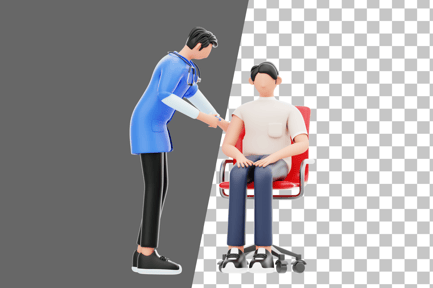 Preview: Doctor Giving a Vaccination 3D Illustration