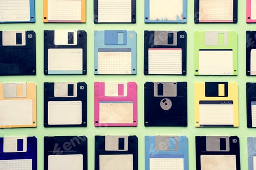 Preview: Old school floppy disk drive data storage