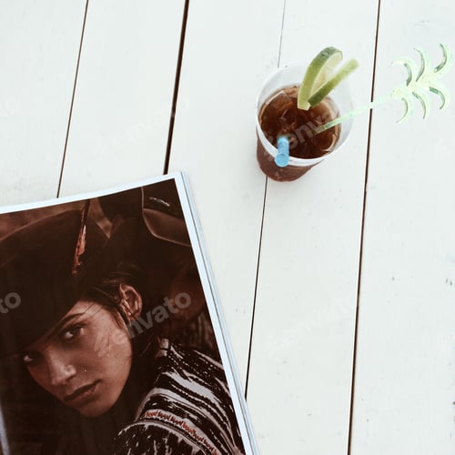 Preview: cocktail summer vacation wooden shabby style magazine cowboy style good mood relaxation