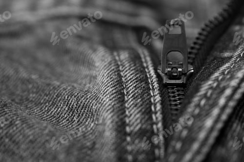 Preview: Close up of the blue jeans zipper