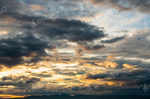 Preview: colorful dramatic sky with cloud at sunset