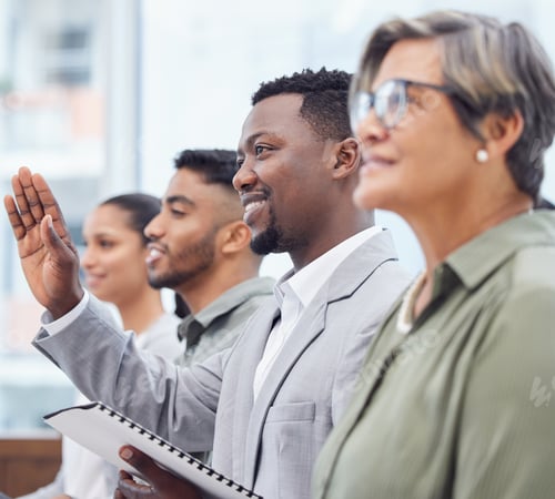 Preview: I support that. Shot of a group of businesspeople in a meeting at work.